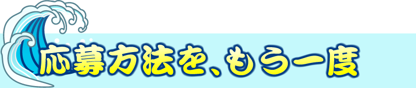 応募方法を、もう一度